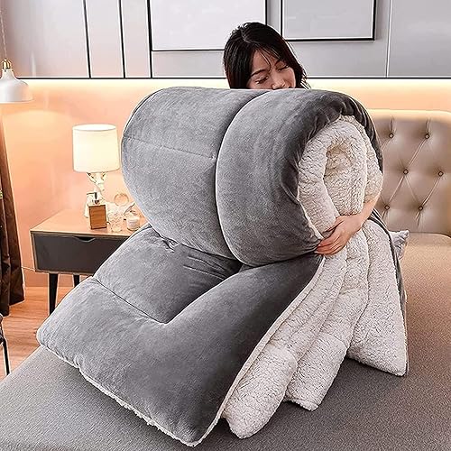 Miniatura 2 de Double Warm Duvet Fluffy Quilt, Anti Allergen Duvet, Super Soft, Warm and Cozy, 2 Person Quilt Winter Blankets Wool Feel and Cozy D,1.8 * 2.2m 3.5KG