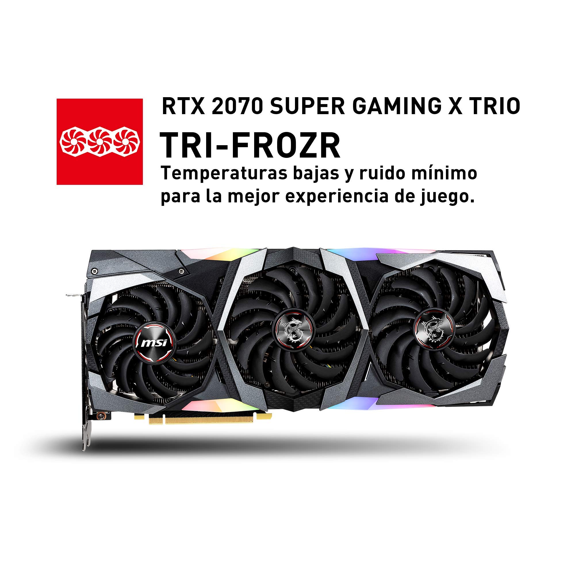 MSI GeForce RTX 2070 Super Gaming X Trio - Tarjeta gráfica (8 GB, GDDR6, 256 bit, 7680 x 4320 pixeles, PCI Express x16 3.0)