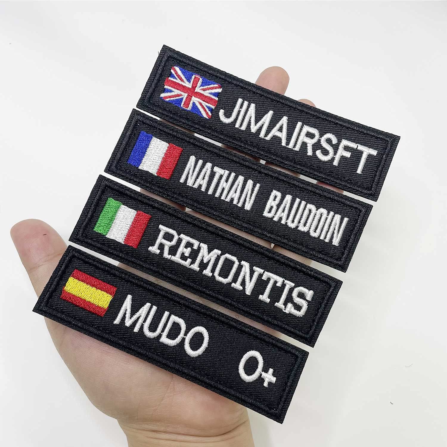 Custom Military Name Patch Embroidered,Name tag Personalized (Black
