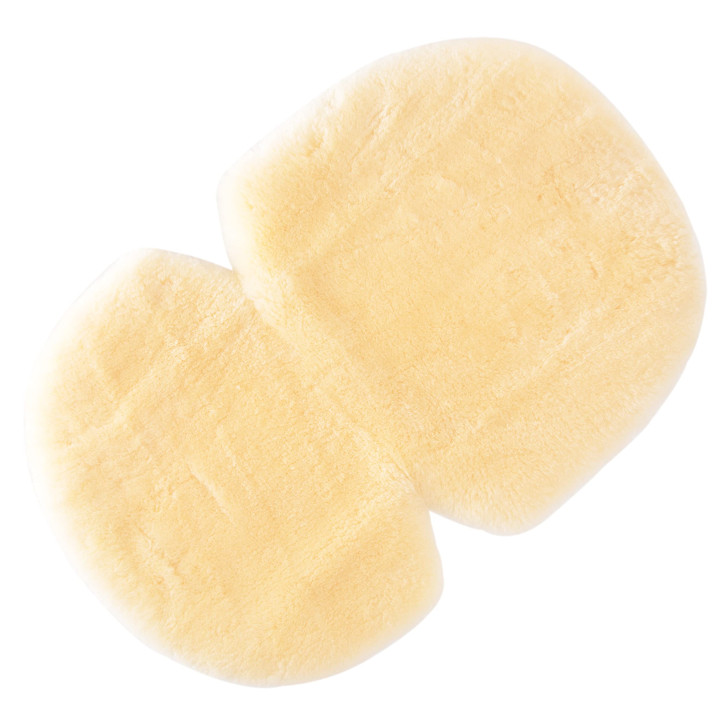 Fodera in lana di agnello per carrozzina, passeggino, passeggino, seggiolino auto, abbronzatura medica, beige (68,7 x 45,7 cm)