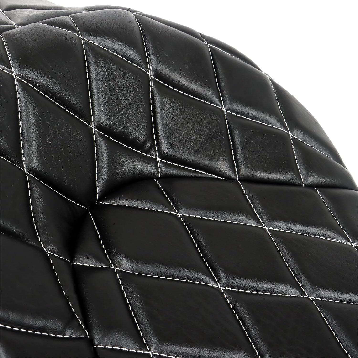 BAIONE Motorcycle Driver Passenger Seat Compatible with Harley Sportster XL883 XL1200 X48 2004-2015 Two Up One Piece Rider Leather Cushion Pad (B)