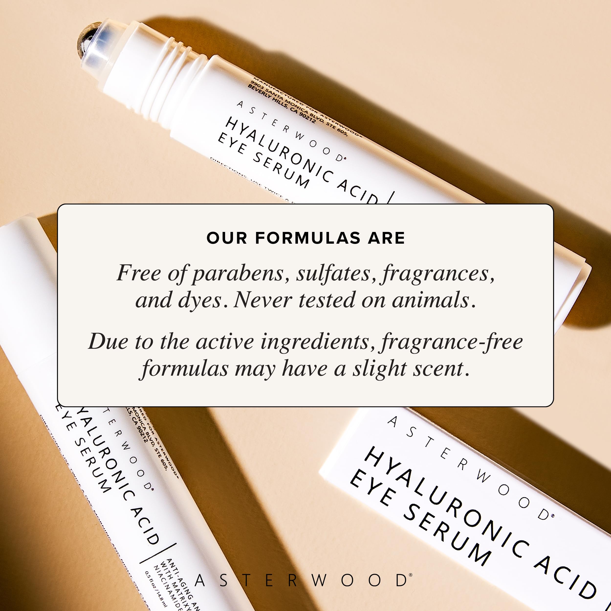 Asterwood Triple Peptide Eye Serum with Caffeine, Hyaluronic Acid & Niacinamide