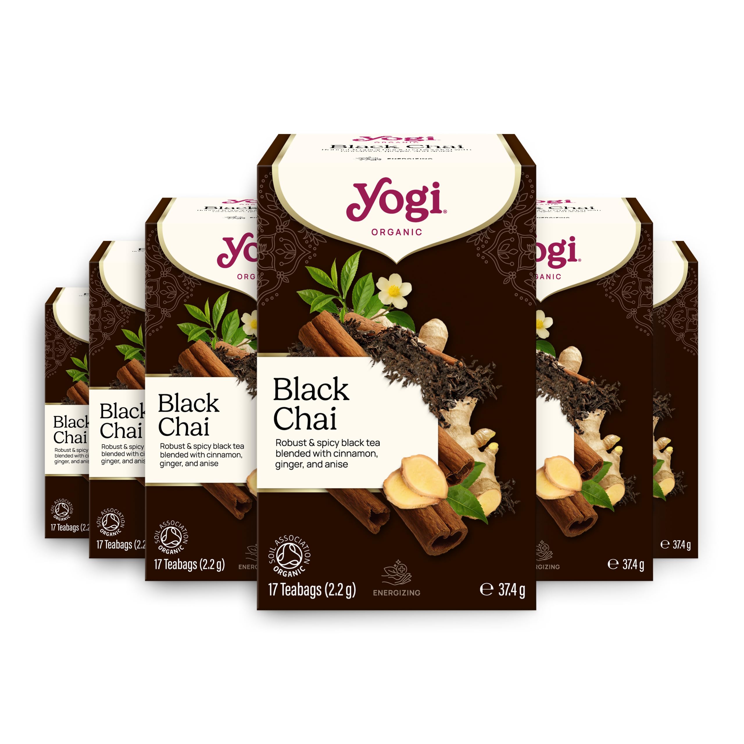 Yogi® Black Chai Organic Chai Tea 6 Boxes 102 Tea Bags