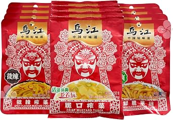 Wujiang Chinese Pickled Mustard & Vegetable Assortment   12 Multi-Pack Zha Cai for Rice, Noodles, Soup & Stir-Fry