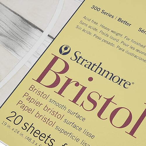 Vista 6 de Strathmore Cuaderno de dibujo de la serie 300 Bristol - Papel Bristol de superficie lisa