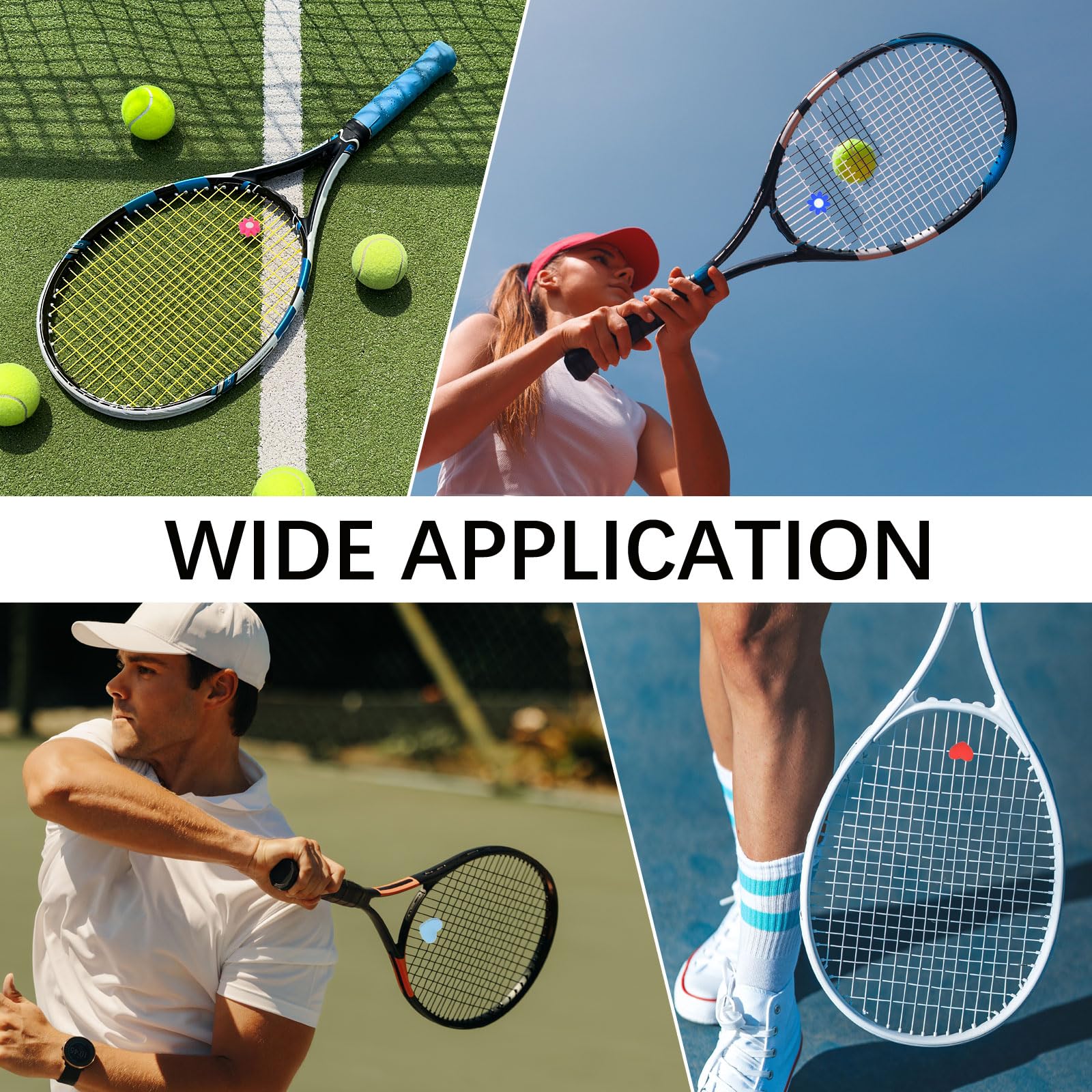 Racchetta da tennis antivibrazioni, ammortizzatore in morbido silicone per racchetta da tennis, a forma di cuore