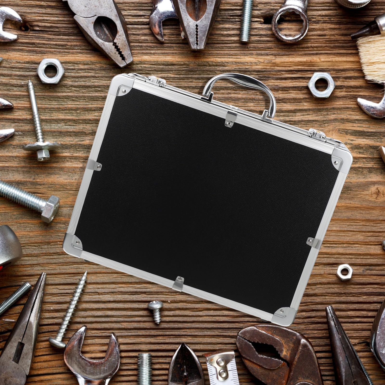 SHINEOFI Boîte à Outils Mallette Multifonction en Alliage D'aluminium Grosse Capacité Serrure à Code pour Rangement de Remède et Cosmétiques, Maison Déplacements