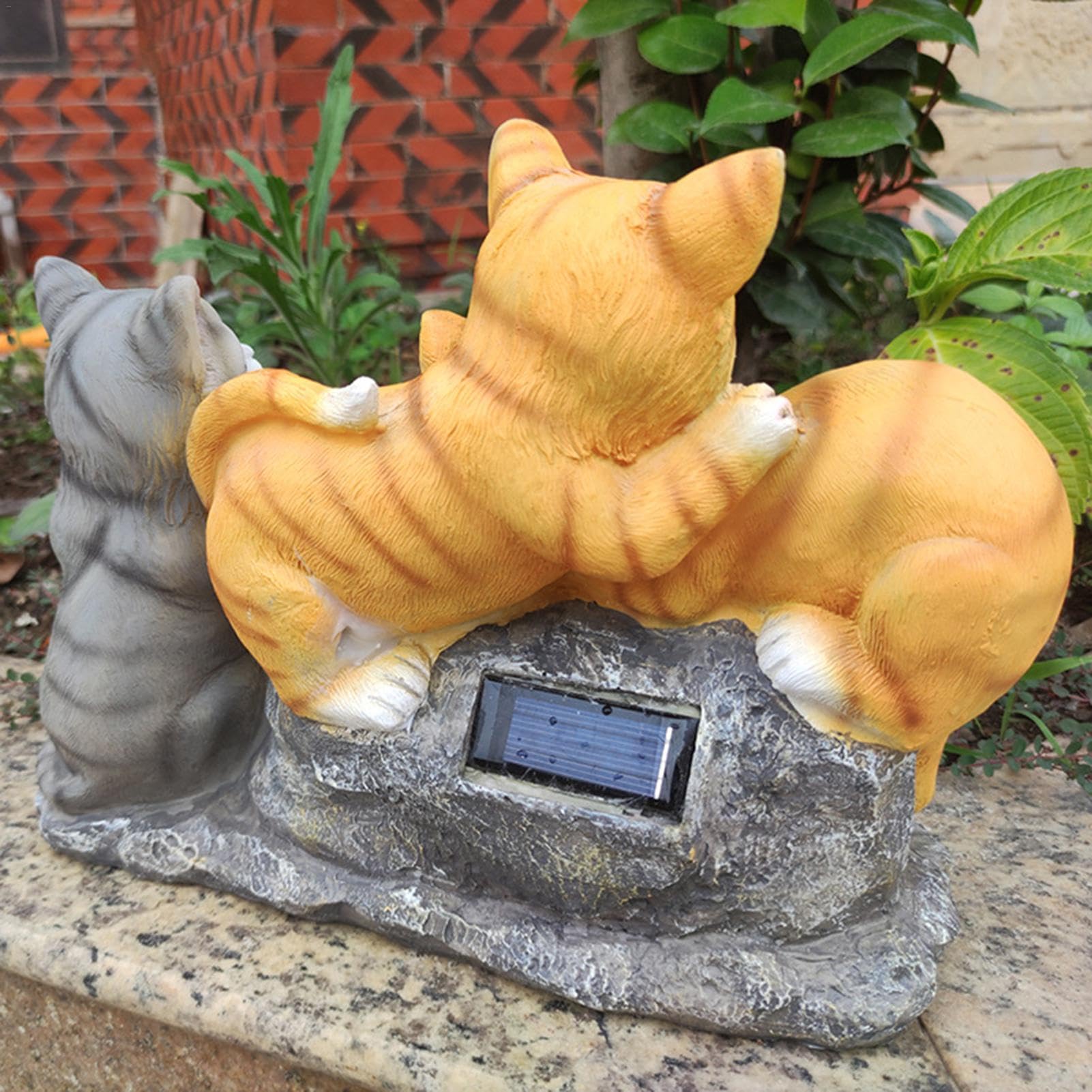 Estatua Solar de Gato – Luz Solar de jardín al Aire Libre, Adornos de Gato de Resina | Estatua Luminosa de Gatito, Adorable Escultura de Gato, decoración de césped para balcón | de Resina | Estatua Luminosa de Gatito, Adorable Escultura de Gato, decoració