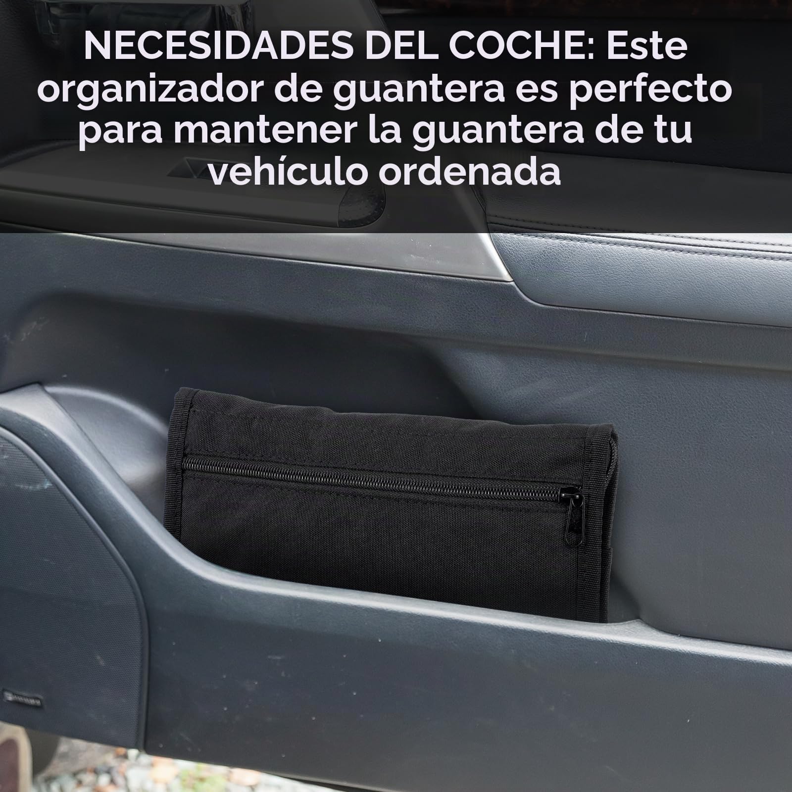 Carpeta para vehículos, carpeta para documentos A5, 24 x 17,5 cm, bolsa portátil para carpetas para coche con múltiples compartimentos, accesorios para guardar recibos y billetes