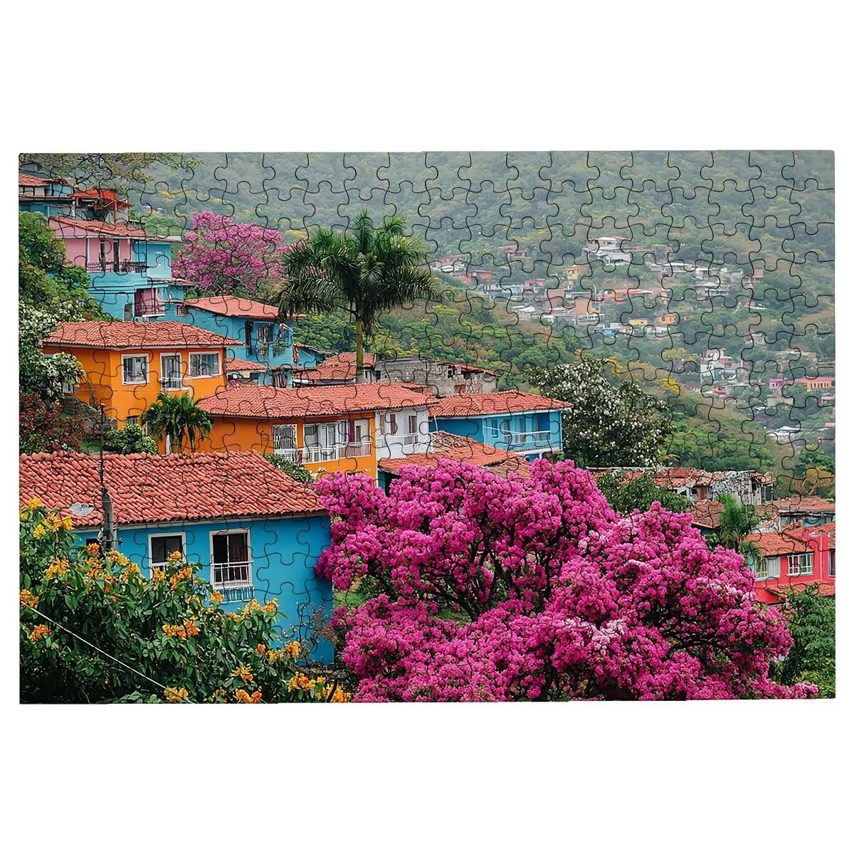 Puzzle 5000 sztuk dla dorosłych roślina, puzzle Włochy, Puzzle 5000 sztuk dla dorosłych, drewniane puzzle z pudełkiem na prezent rozmiar 156 x 105 cm, wyzwanie puzzle dla całej rodziny, prezent dla