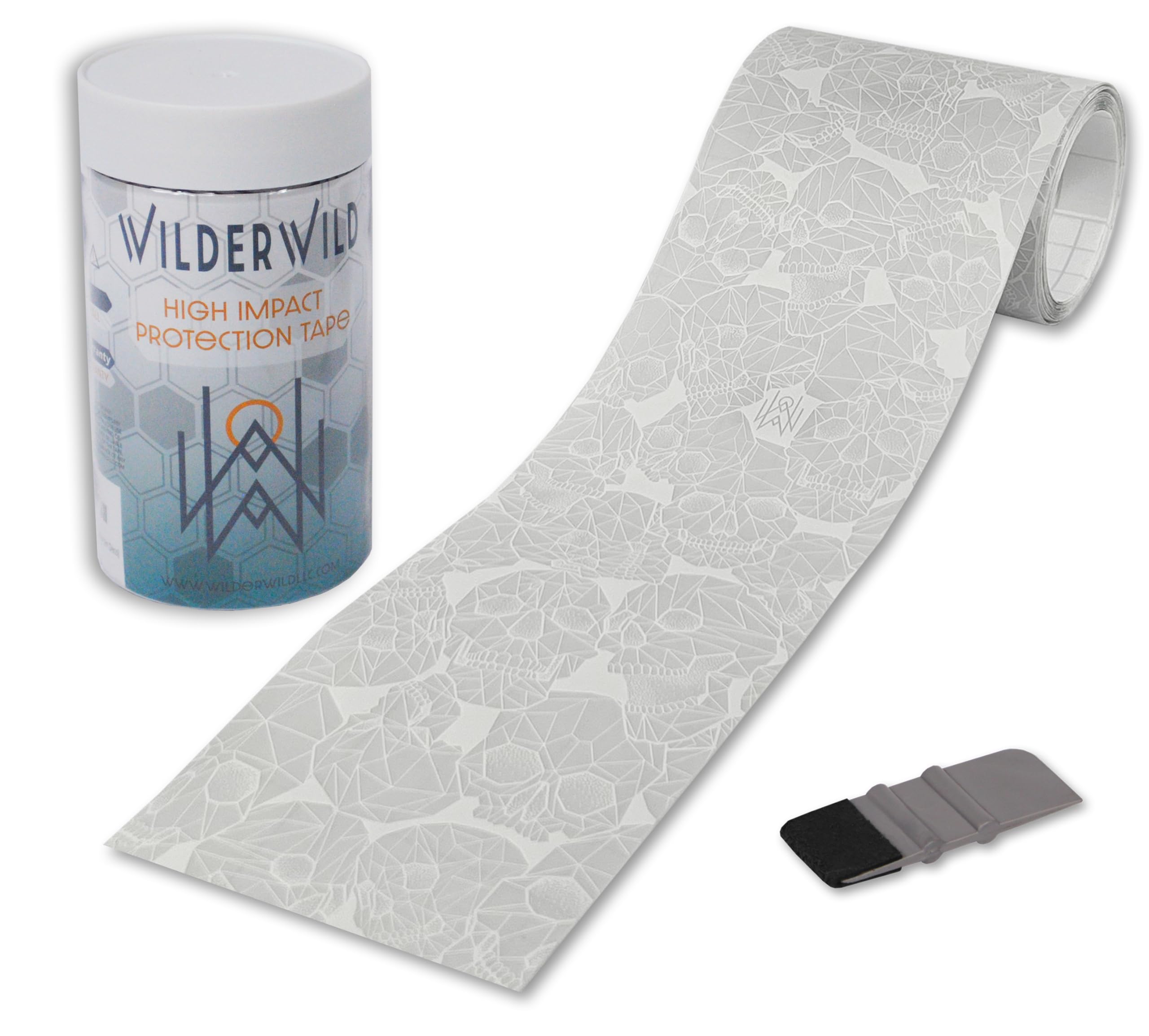 WilderWild Bike Frame Protection Tape- High Impact Clear Vinyl Wrap Includes Tool (4”x72) Bicycle Frame Protector, Mountain Bike Frame Guard Chainstay