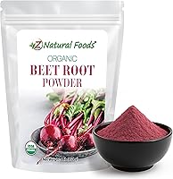 Vista 1 de Z Natural Foods Polvo orgánico de raíz de remolacha – Polvo de remolacha denso en nutrientes con antioxidantes, óxido nítrico para la salud