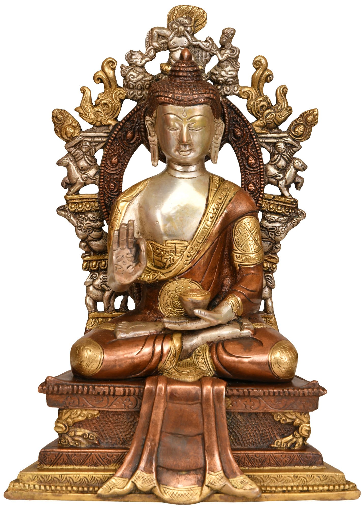 Amazon｜エキゾチックインディアzch23 Lord Buddha Seated on six