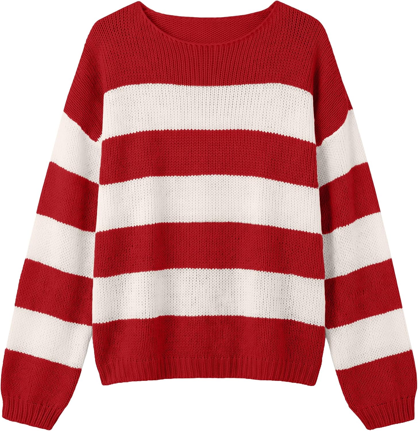 Sweaters for Womens Fall Winter Y2K Oversized Preppy Jumper Sweaters Lightweight Knit Color Block Pullover Sweater