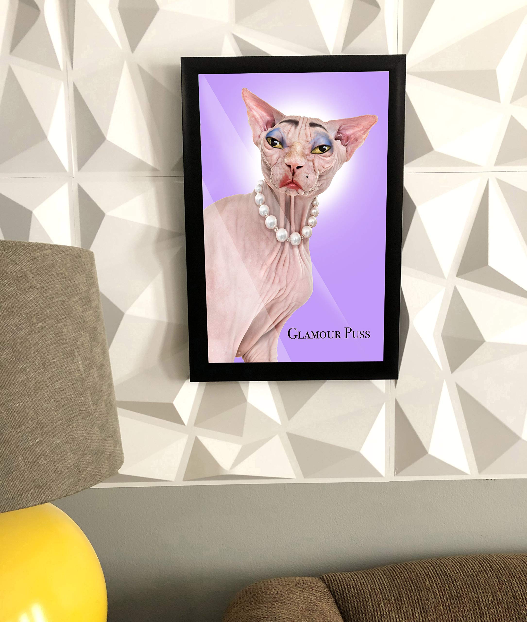 Amazon.com: Framed Sphynx Cat Poster “ Glamour Puss” : Pet Supplies