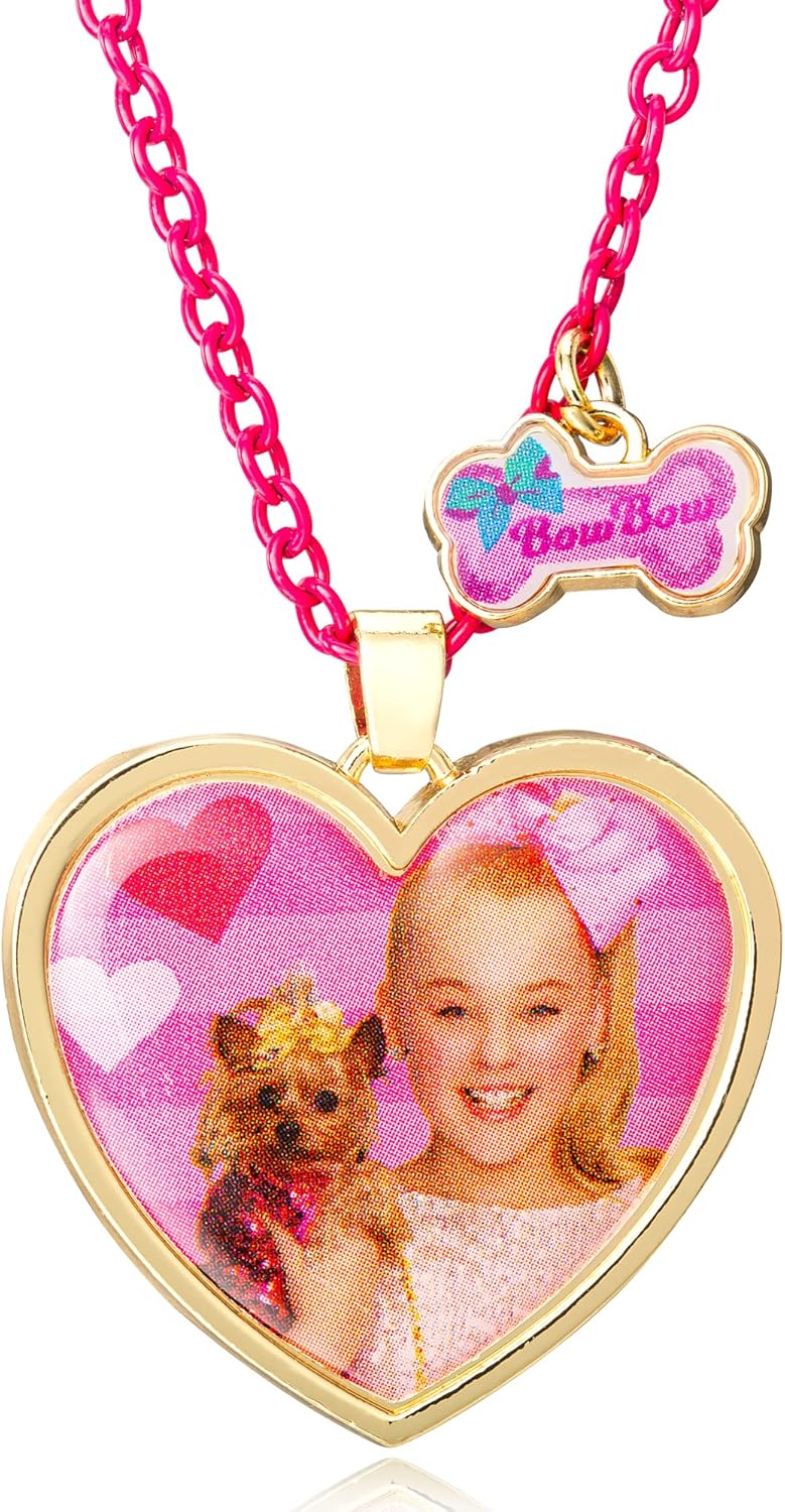 JoJo Siwa Unicorn with Heart Charm Pendant Necklace, 16"+3", Multi, Medium (NH00674YL-16): Clothing, Shoes & Jewelry