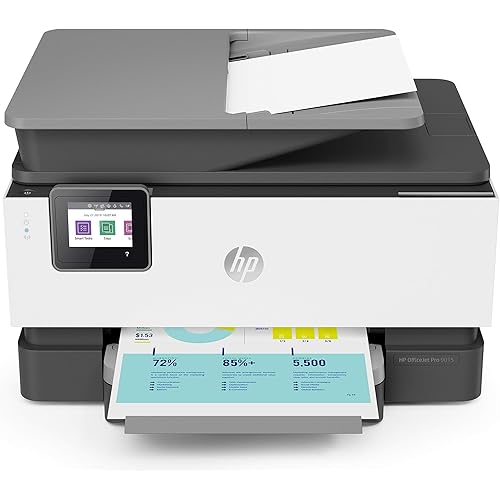 HP OfficeJet Pro 9015 All-in-One Wireless Printer with Smart Tasks for Smart Office Productivity, 1KR42A (Renewed)