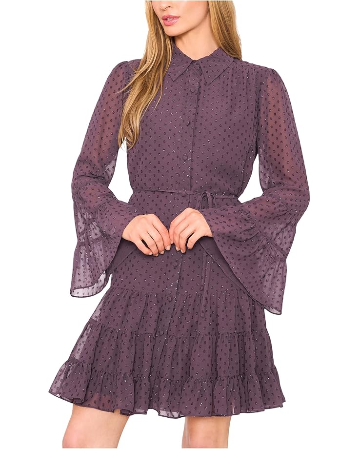 CeCe Tiered Ruffled Button Front Dress - #3 of 3