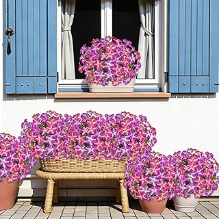 Artificial 12 Bundles UV Resistant Silk Flowers