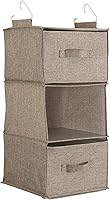 Vista 32 de Household Essentials Organizador colgante de mezcla de algodón con 3 estantes de almacenamiento, mezclilla