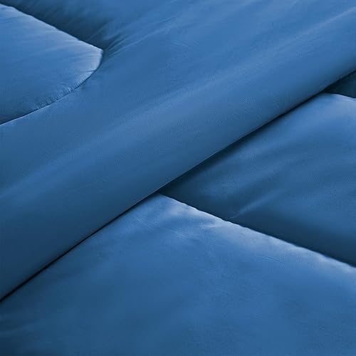 Miniatura 6 de SLEEP ZONE Juego de edredón azul para niños, tamaño matrimonialqueen, juego de edredón de 3 piezas estampado súper suave y lindo para todas las