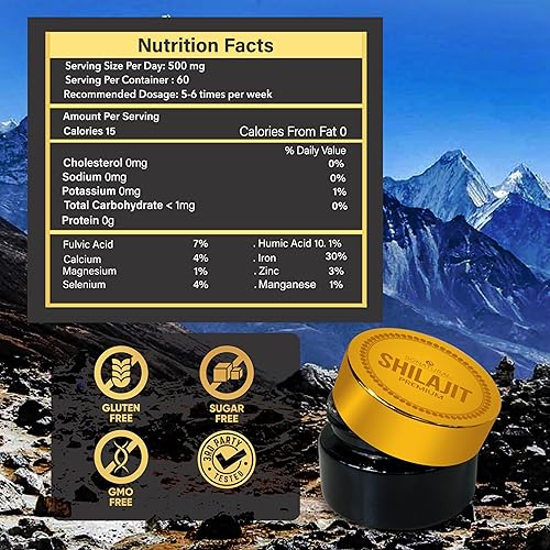 Miniatura 4 de Sonatural Shilajit Pure Himalayan Organic - 1.06 oz de resina Shilajit 100% pura de alta calidad con ácido fúlvico y más de 85 oligoelementos