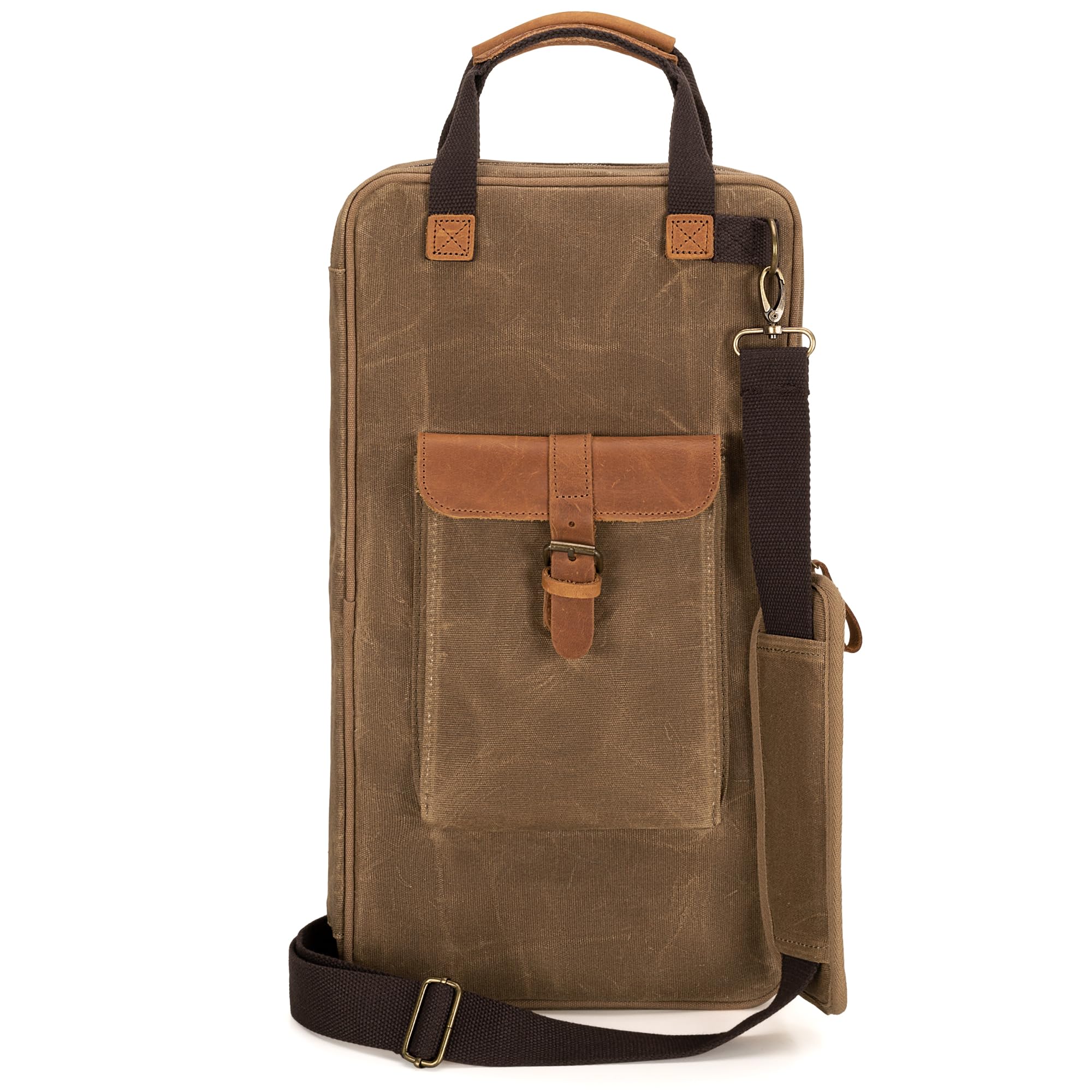 Damero Sac à Baguettes en Toile Cirée avec Bandoulière Amovible | Sac de Rangement pour Baguettes avec Poignée pour Batteurs, Groupes Débutants, Concerts