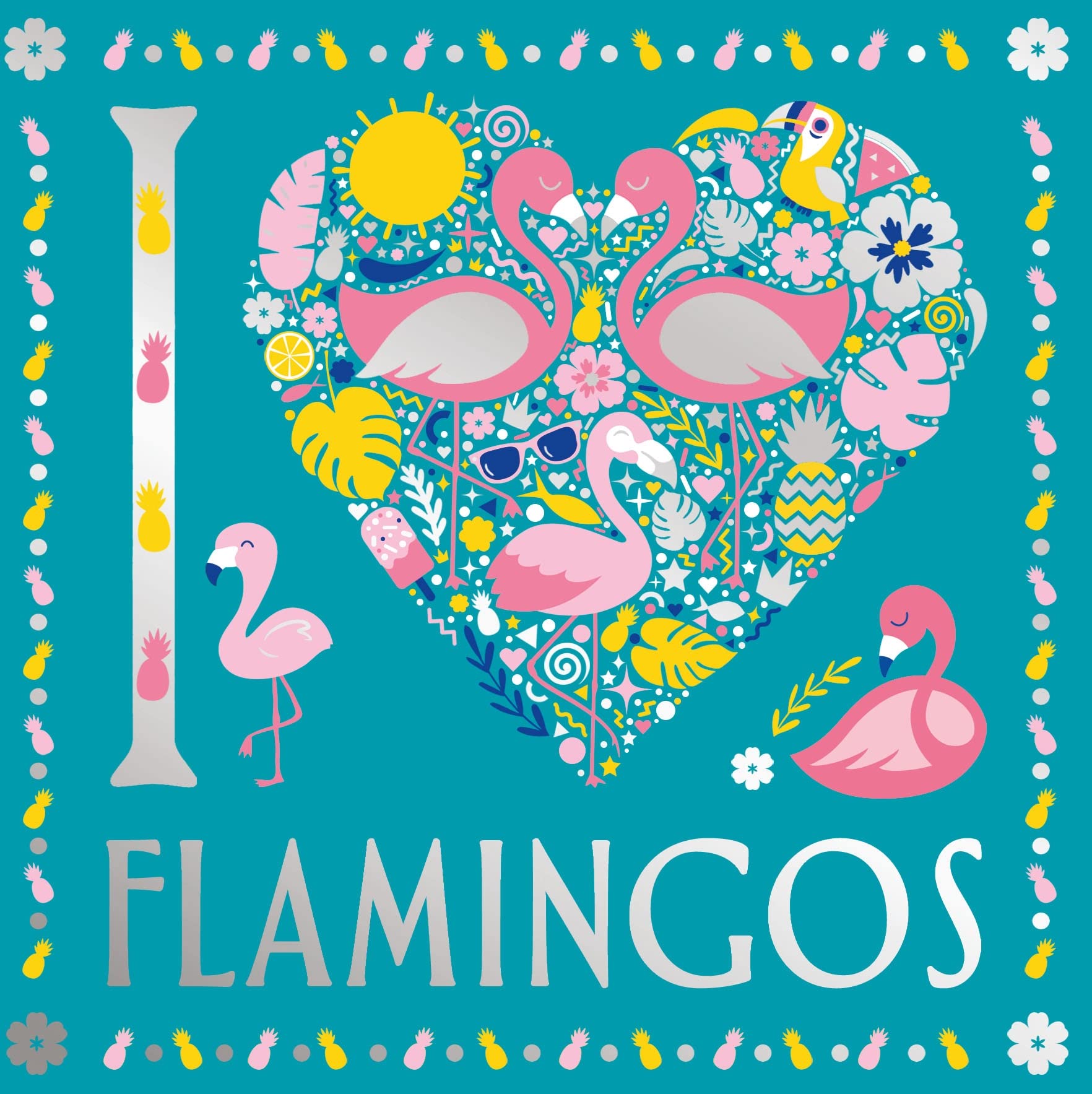 I Heart Flamingos (I Heart Pocket Colouring) By Felicity French, Lizzie Preston