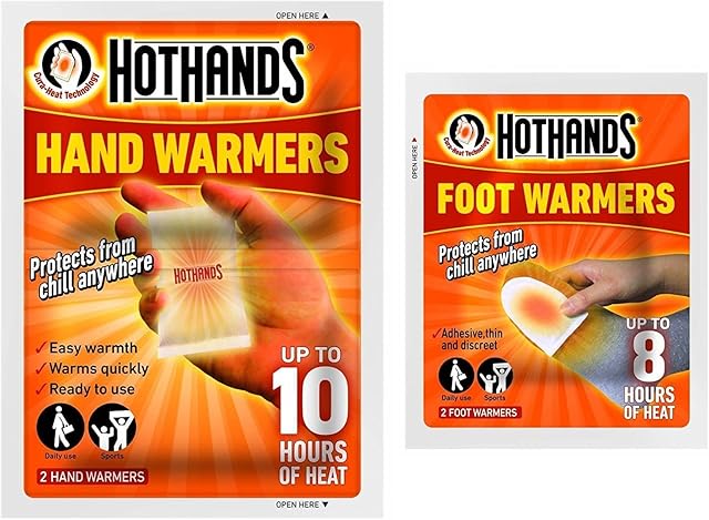 Combination Pack -Hot Hands Hand Warmers and Foot Warmers 6 Pairs of each