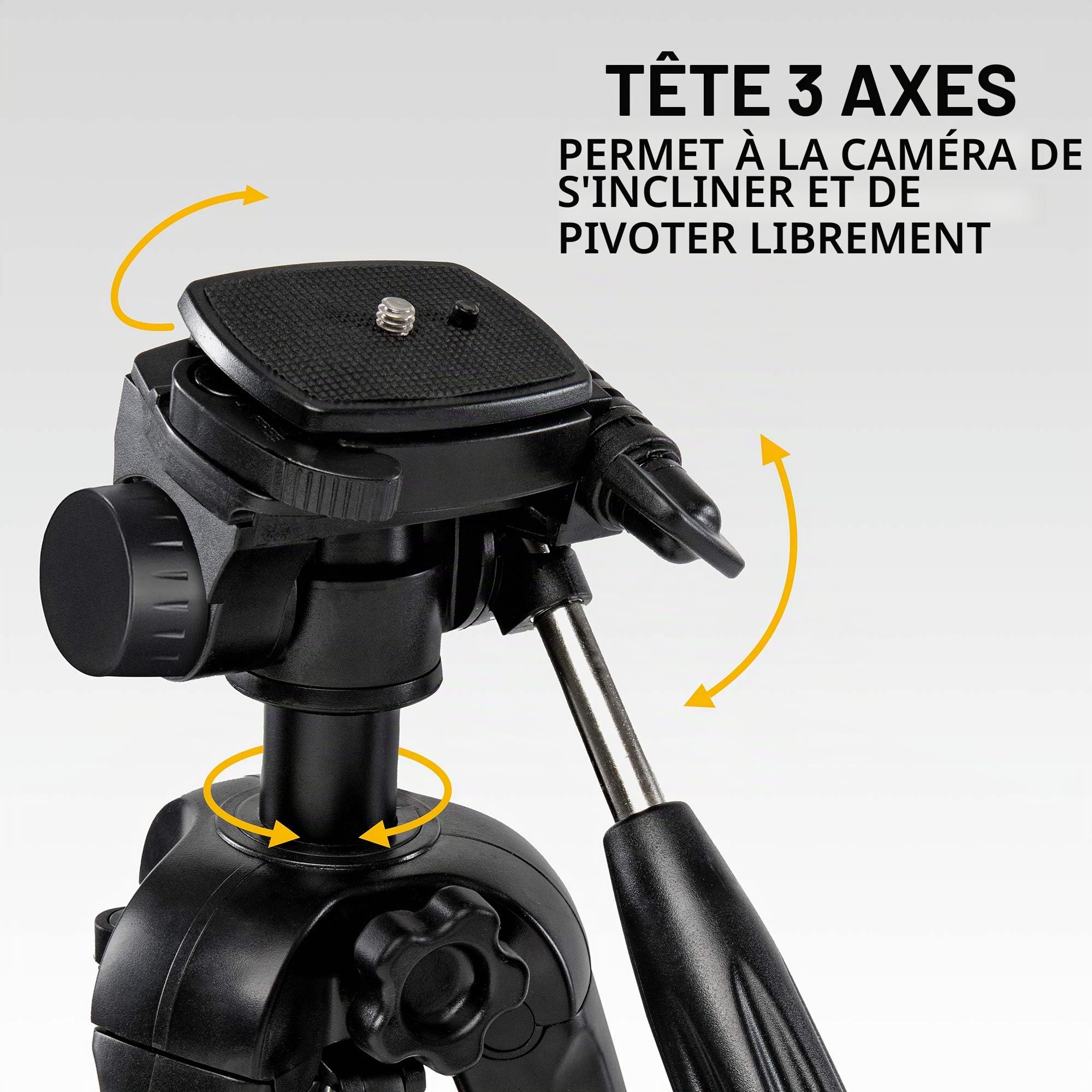 KODAK Trépied et monopied PhotoGear 2-en-1 | Trépied léger en Aluminium à 4 Sections de 70" Qui se transforme en Monopode de 65" | Plaques à dégagement Rapide à tête pivotante à 3 Positions