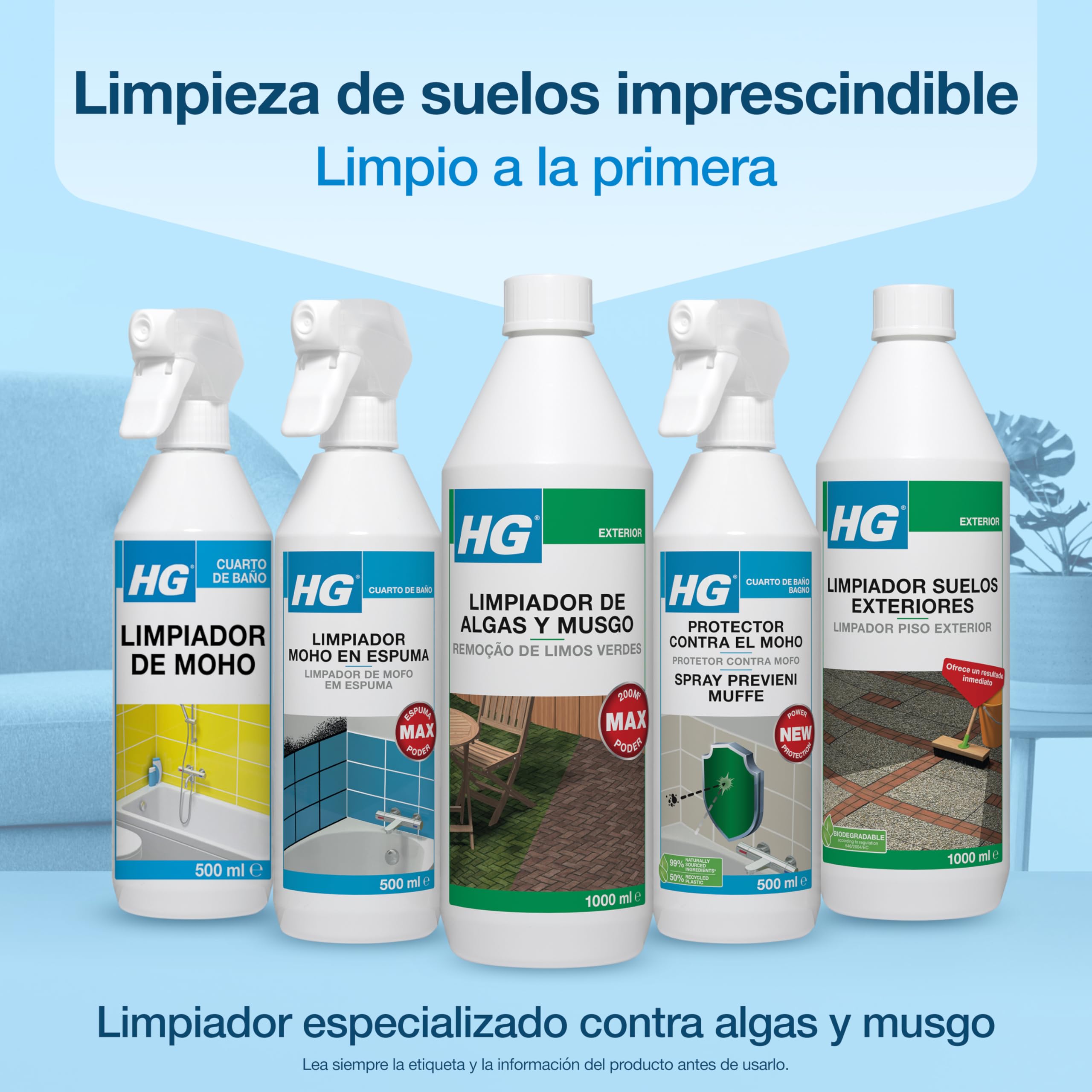 HG Limpiador de algas y musgo 1 L