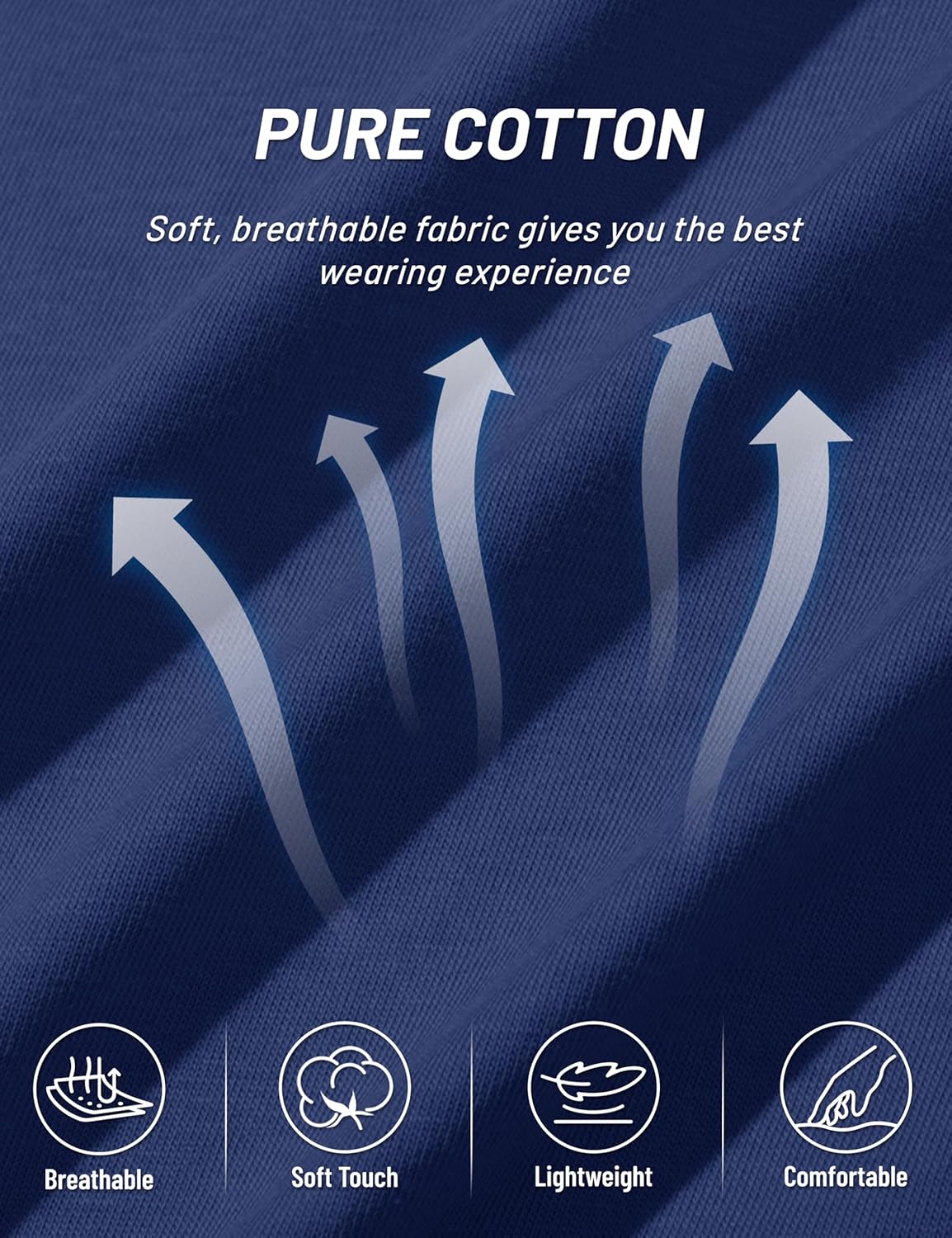 TACVASEN Long Sleeve Shirts for Men Cotton Soft Crew-Neck Moisture Wicking Mens Undershirt Comfort Solid Basic T Shirt - Image 6