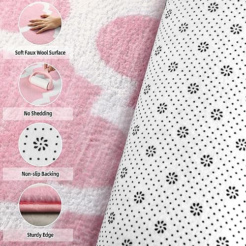 Miniatura 5 de Alfombra geométrica grande de 6 x 9 pies para sala de estar, dormitorio, alfombra marroquí envejecida, esponjosa, alfombra de interior para niños,