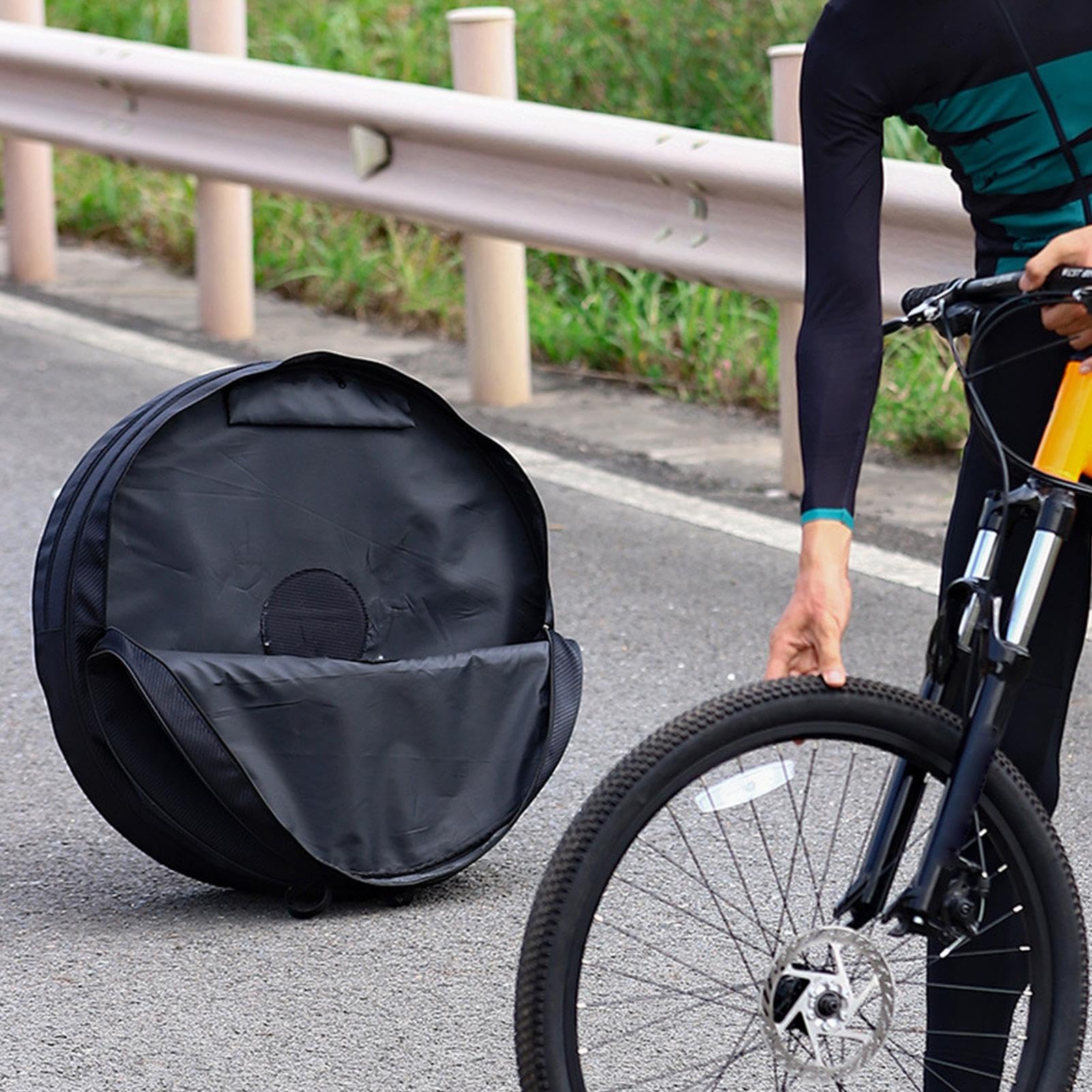 Bolsa De Rueda De Bicicleta - Funda De Rueda Y Funda Premium | Bolsa De Ruedas Resistente E Impermeable Para Viajes Y Almacenamiento En Bicicleta | Protección Acolchada Para Ruedas De 700C Y 26
