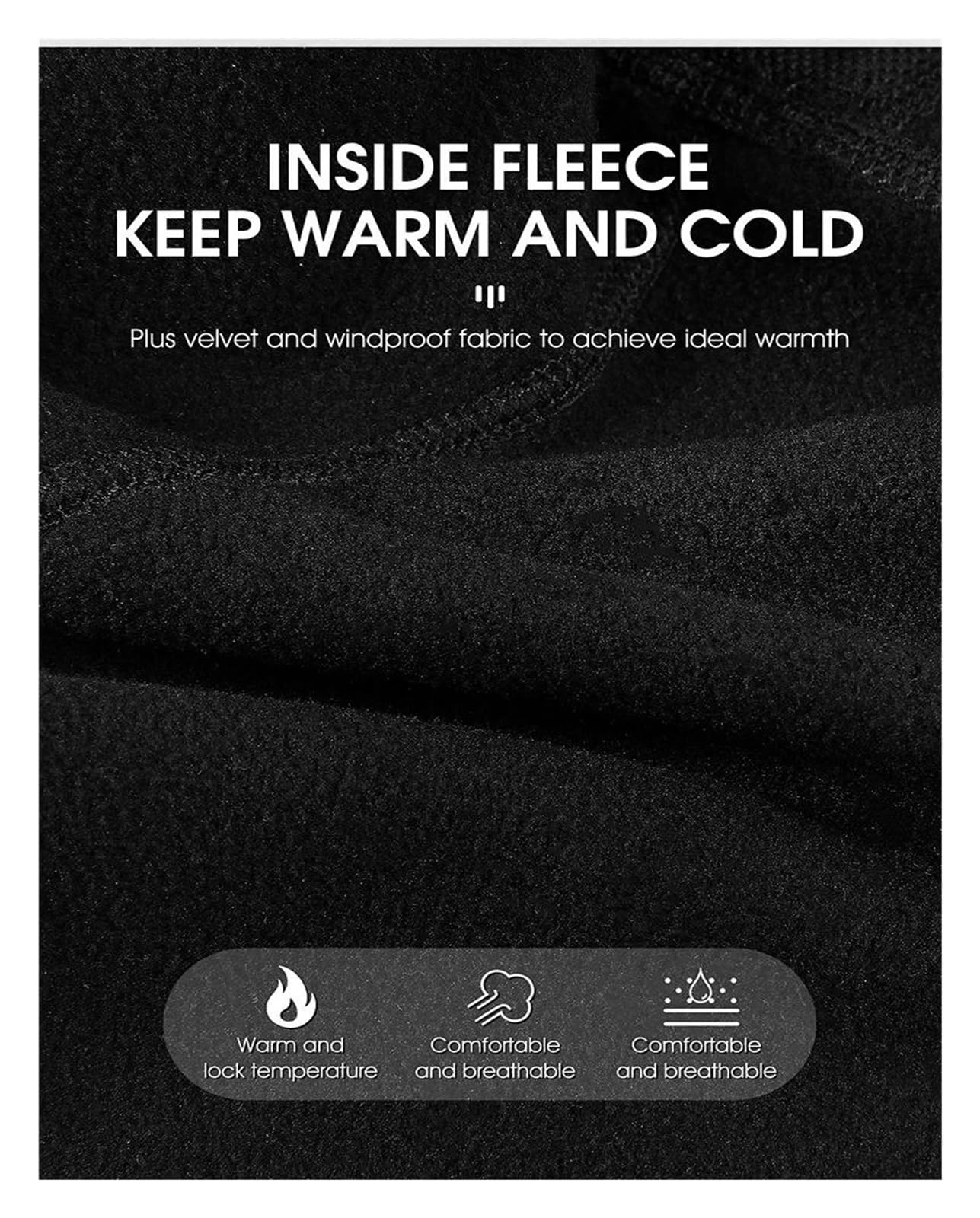 Winddicht Warm Sturmmaske Winddicht Halswärmer Wi Motorrad Halten Maske Winter Warm Radfahren Kappe Männer Frauen Sport Schal Hals Wärmer Ski Fahrrad Motorrad Laufende Kopf Kappe Fahrrad Hut(Black)