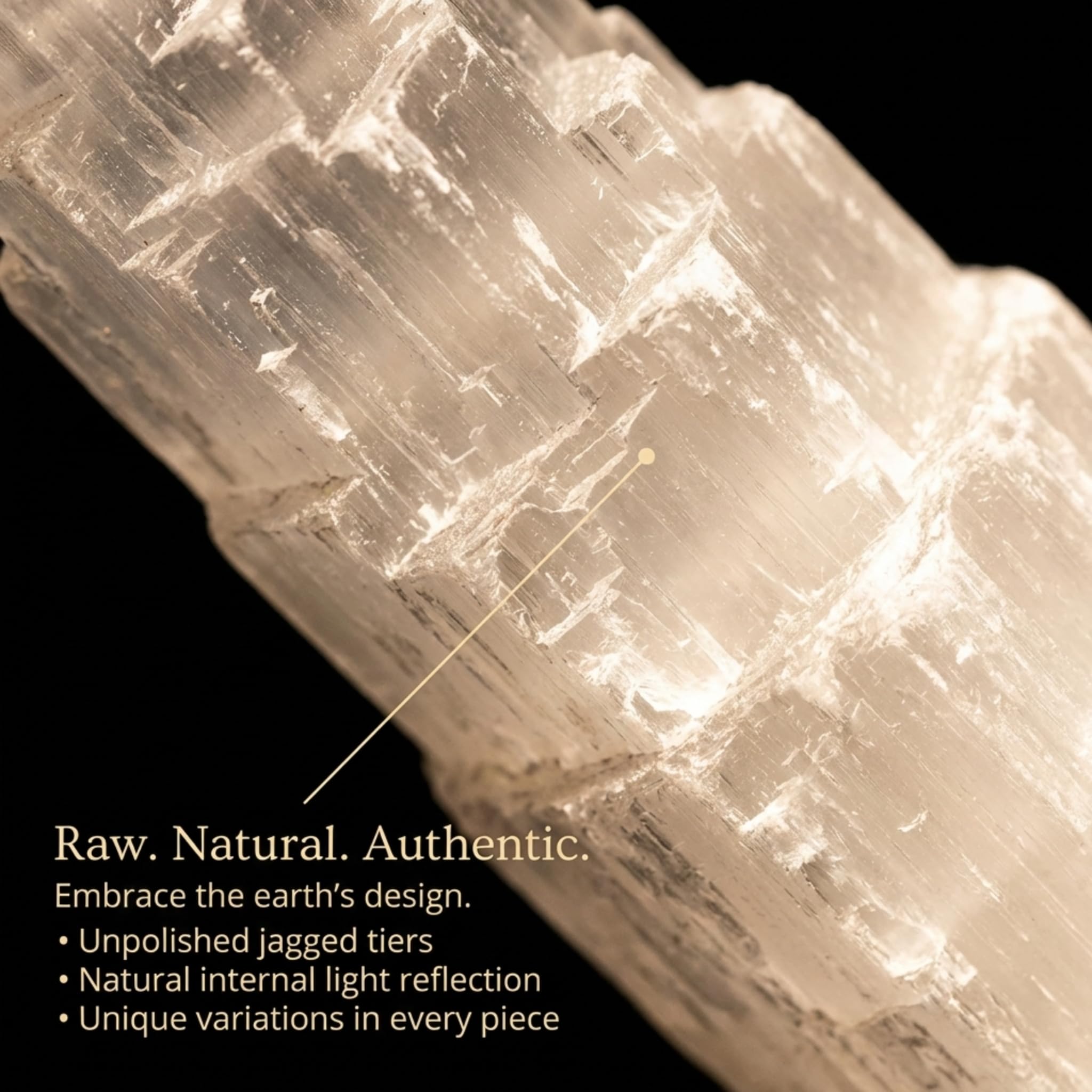 Selenite Skyscraper (1pc) by The Chrysalis Stone