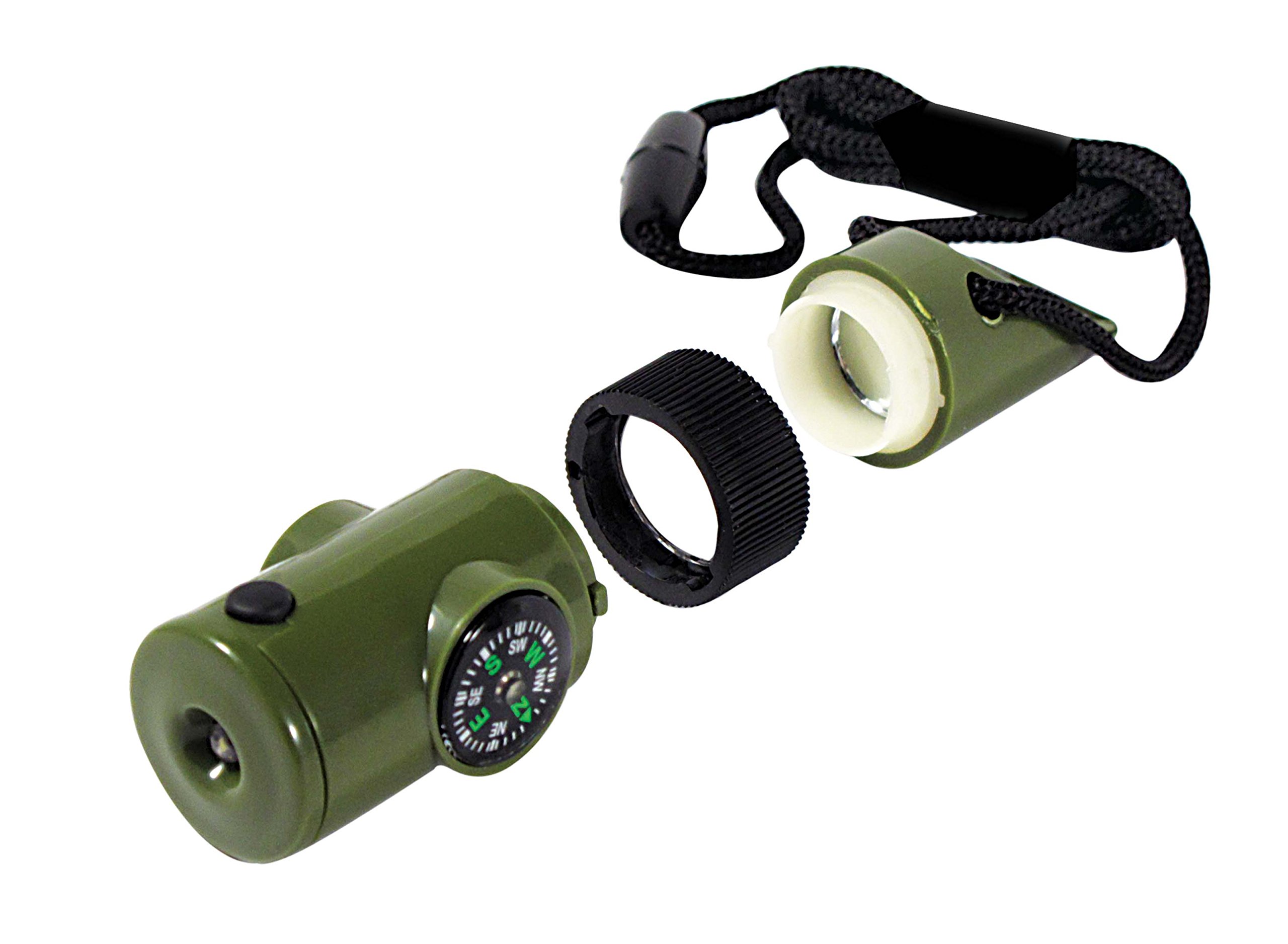 Se CCH7 – 1 g 7-in-1 Survival Whistle in verde