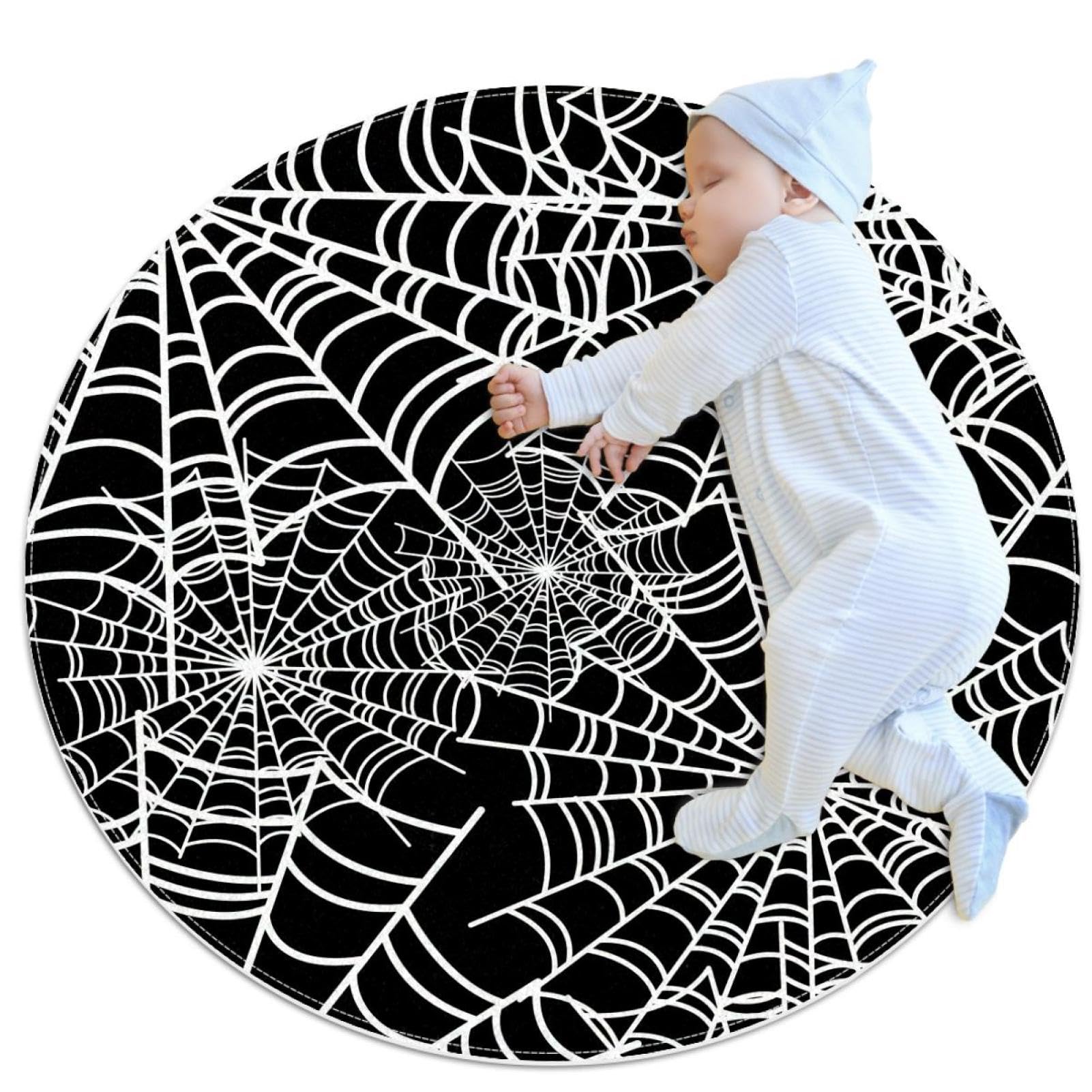 Tapis de salle de bain au motif toile d'araignée pour une déco de chambre d'enfant originale