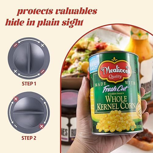 Miniatura 39 de Caja fuerte para desviación de latas, perfecta para ocultar llaves de almacenamiento, efectivo, joyas, tarjetas (1 fruta mixta)