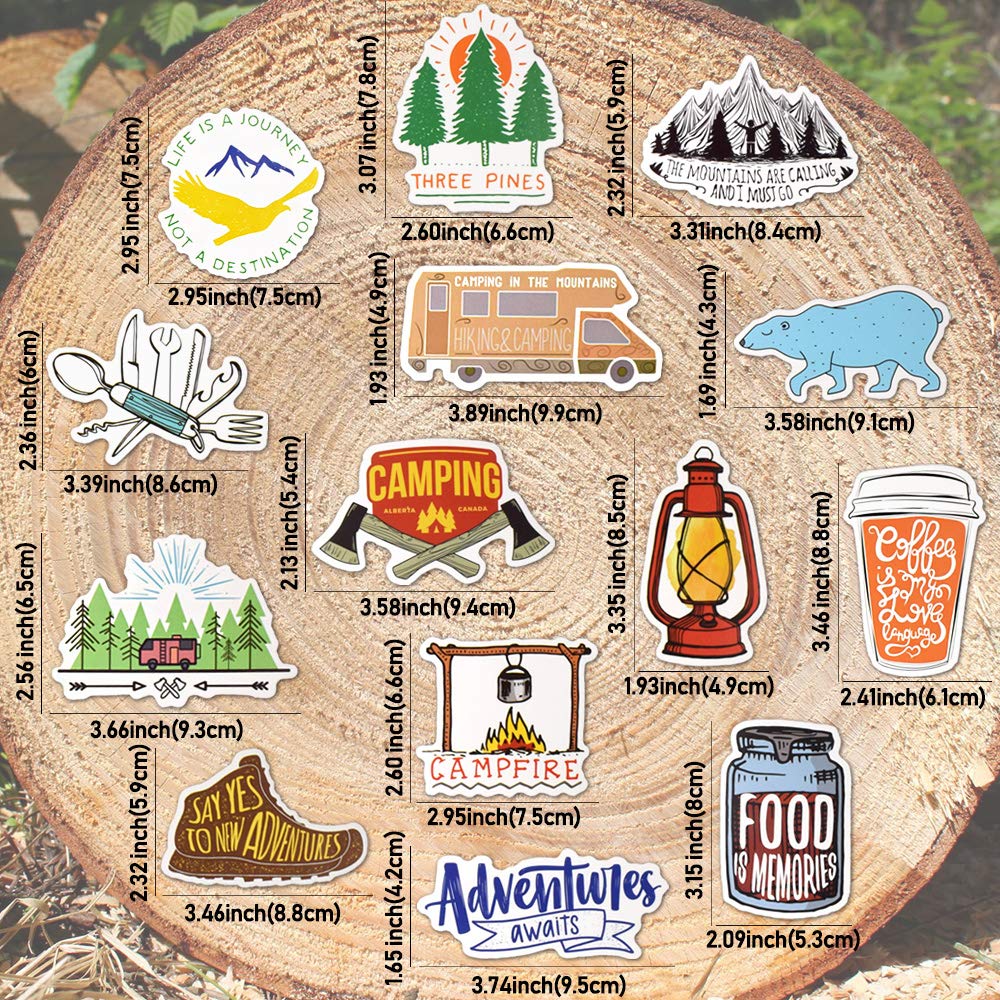 Buy Camping Stickers for Water Bottles Camper Stickers Decal Outdoor