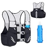 Running Hydration Vest, Lightweight Water Backpack for Running, Water Pack Backpack with 500ML TPU Hydro Water Flask, Water Vest for Running Women, Men