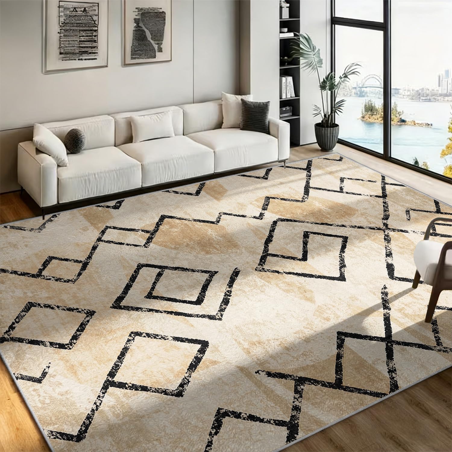 FOOGENG Boho Moroccan Berber Square Rug for Lounge 180x300cm โ image 1