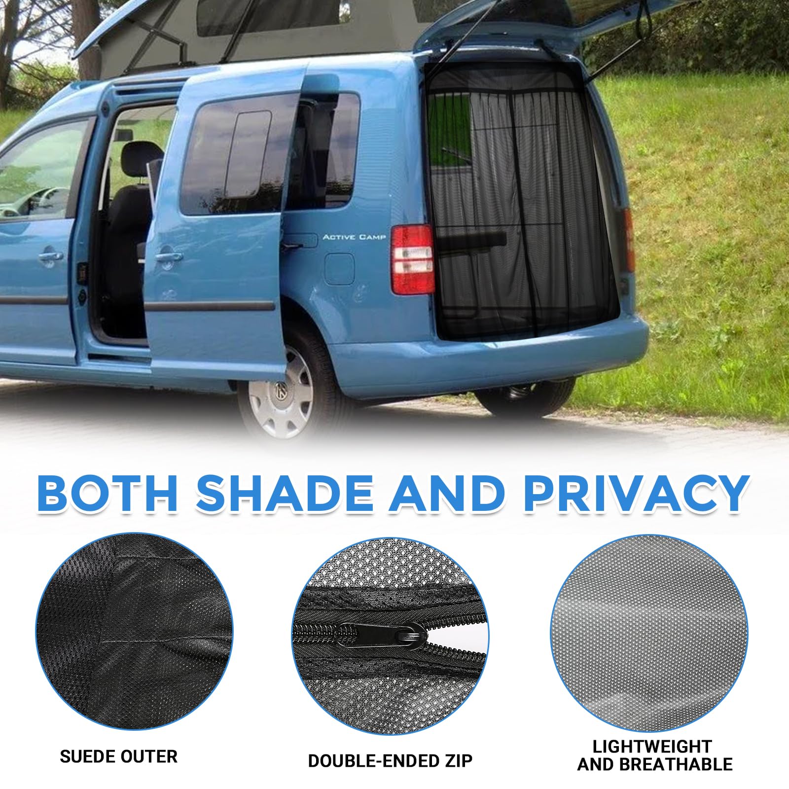 ZWPARTS Mosquitera Magnética Personalizada para Mercedes-Benz V-Class/Viano W638 W639 Vito W447 Marco Polo para Puerta Trasera, Mosquitera para Furgoneta para Puerta Trasera