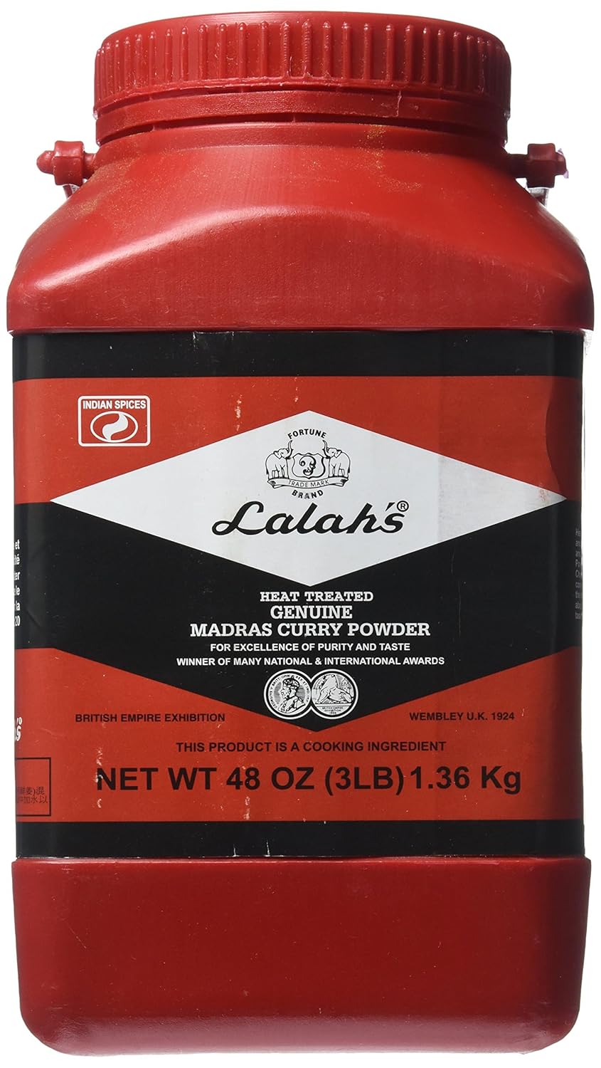 Lalah's Heated Indian Curry Powder 3 Lb Large