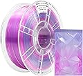 iBOSS Gradient PLA+ 3D Printer Filament 1.75+/-0.03mm, 1kg (2.2lbs) Spool 3D Printing Filament Bi-Color Transparent, Fit Most FDM Printers (Transparent Blue Purple)