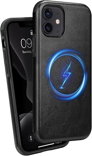 ZZDZZ Funda magnética compatible con iPhone 13 compatible con Magsafe Funda híbrida de poliuretano termoplástico (TPU) a prueba de golpes (negro)