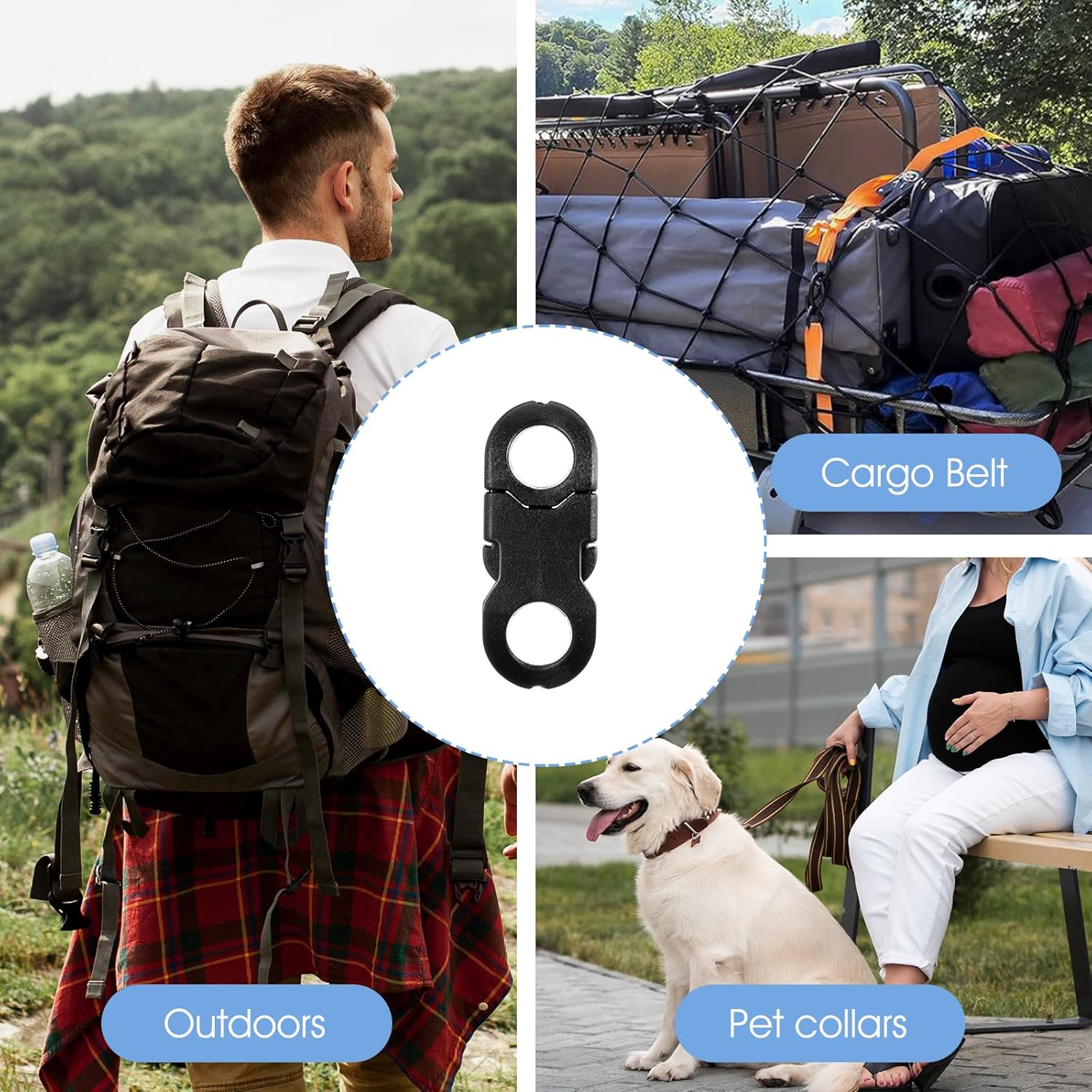 Mini Safety Breakaway Buckles 6mm Side Release Plastic Buckle for Paracord Bracelet Clasp Paracord - Image 6