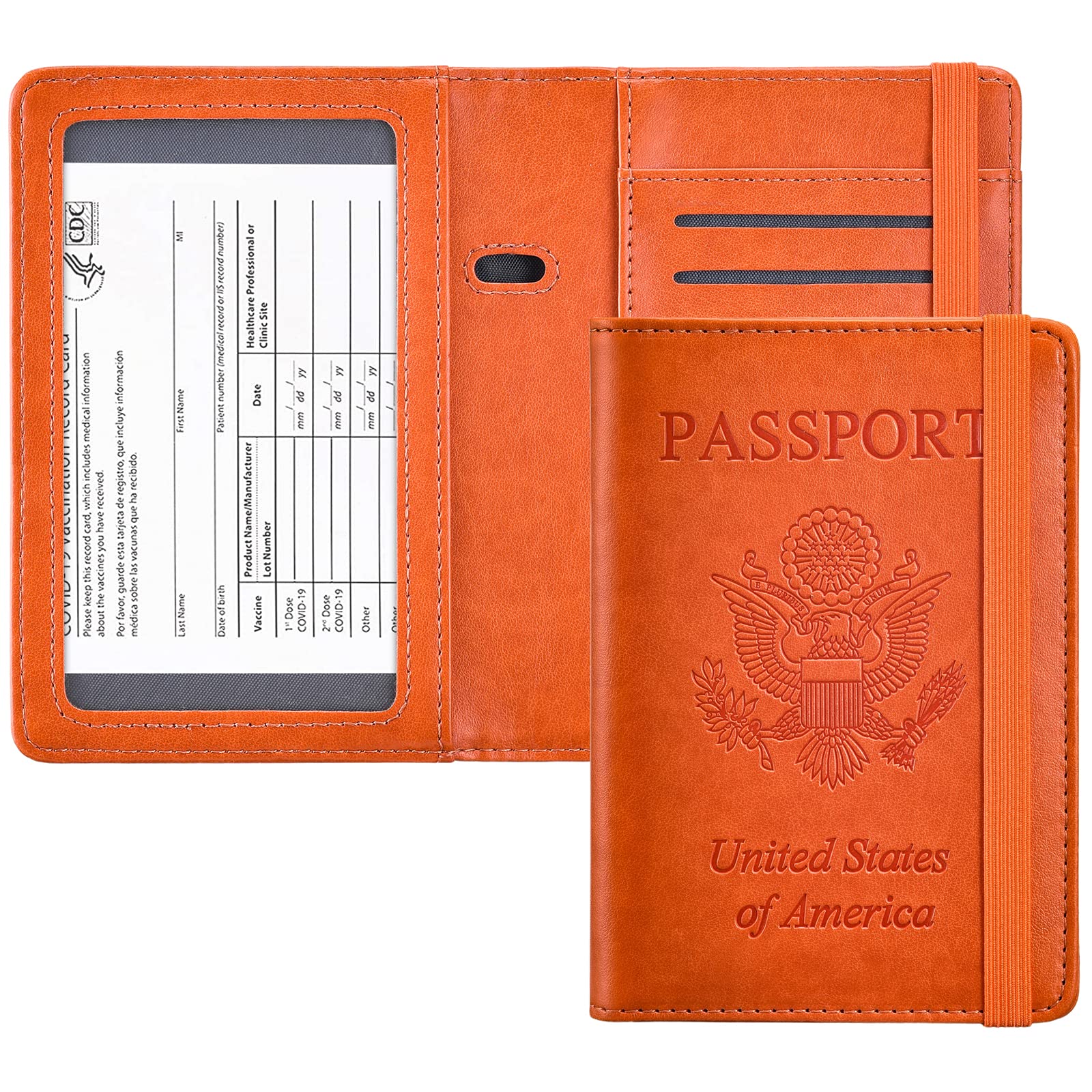 Amazon.com | HerriaT Passport and Vaccine Card Holder Combo,Cover