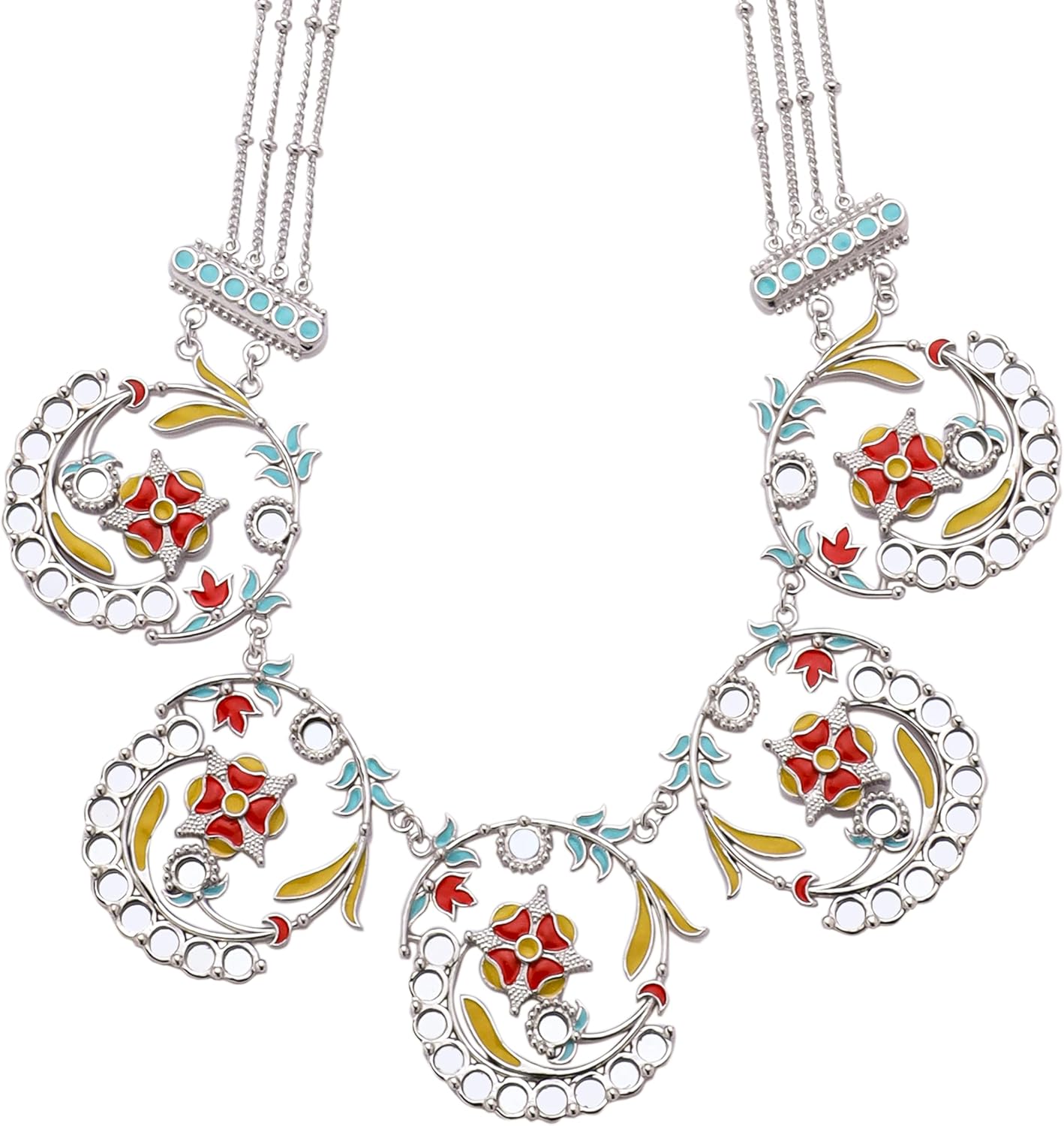 Color Blast Garden of Dreams Multi-Strand Brass Necklace, 18+2.5"