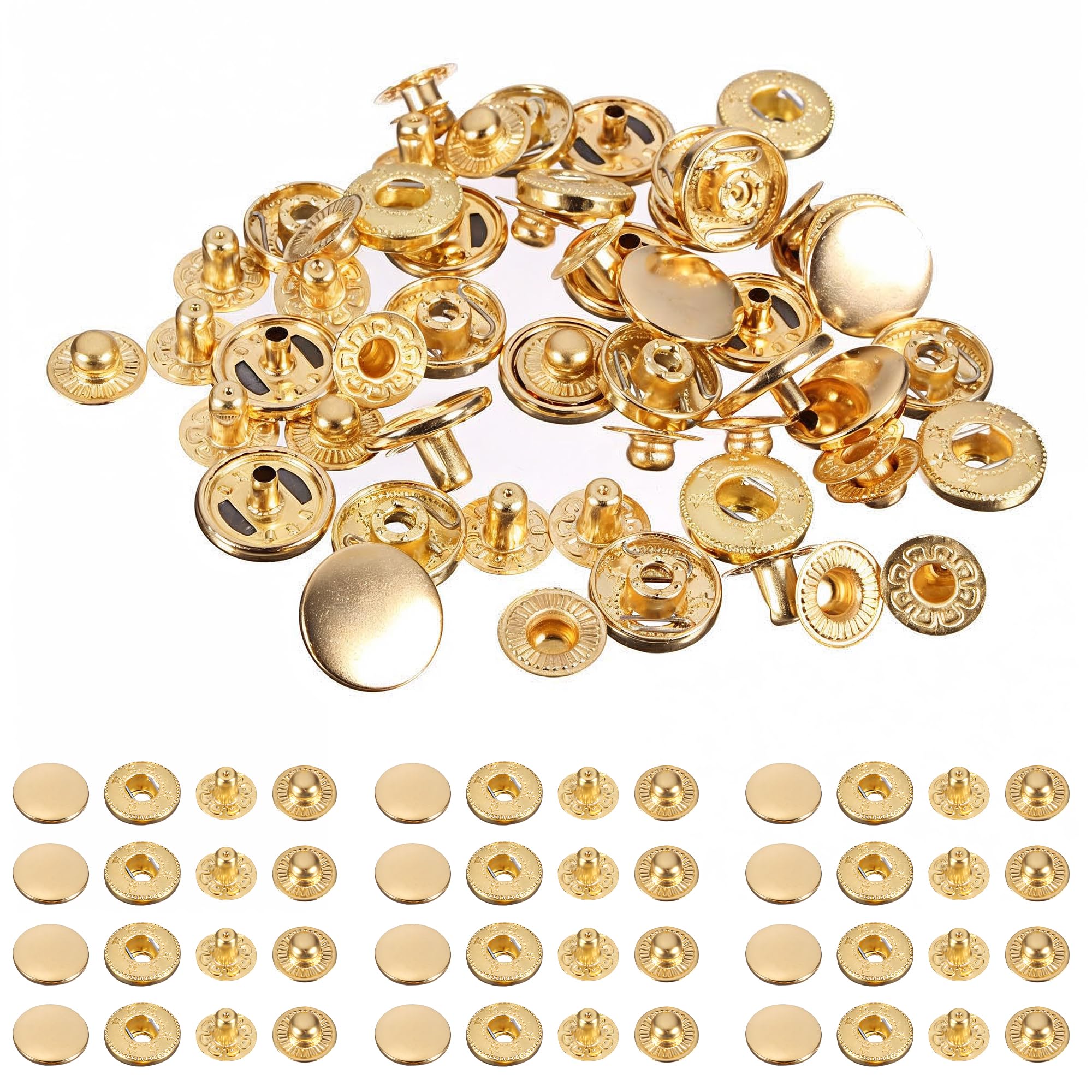 Kit de Boutons Pression en Métal - Artisanat - 804Pcs - Colorés - Blanc - Beaux-Arts et Loisirs créatifs